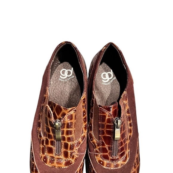 Gravity Defyer Women’s Brown Patent Leather Alligator And Suede Wing Tips Size 9 - Picture 2 of 13